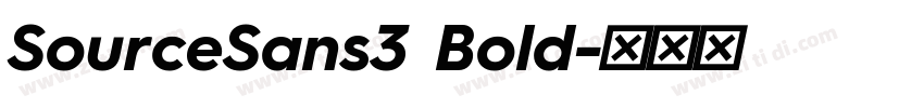 SourceSans3 Bold字体转换